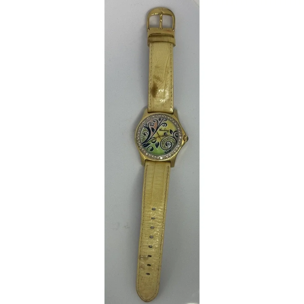 Blauling Watch‎ Floral Dance New Battery Womens Swiss Made Leather Band 38MM